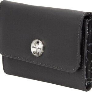 Buckle-Down Fold Over Wallet Rectangle PU-Shelby Cobra Logo Metal Emblem